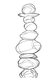 Dibujo de Piedra de montaña para Colorear