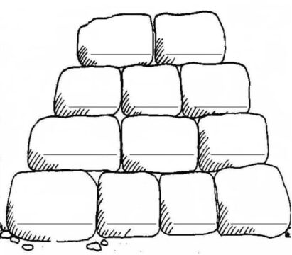 Dibujo de Piedra Simple para Colorear