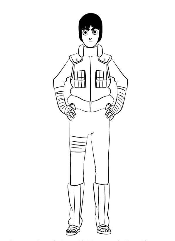 Dibujo de Buen Rock Lee para Colorear