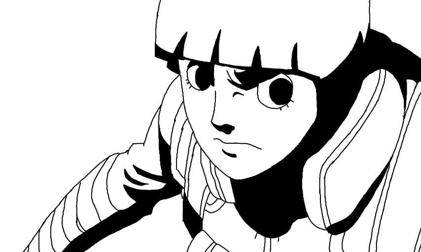 Dibujo de Cara de Rock Lee para Colorear