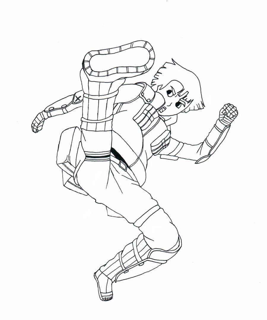 Dibujo de Gran Rock Lee para Colorear