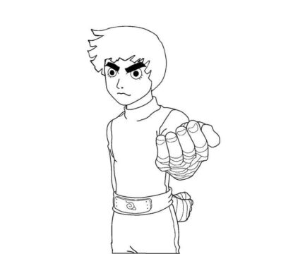 Dibujo de Perfecto Rock Lee para Colorear