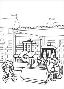 Dibujo de Mareado Roley y Scoop para Colorear