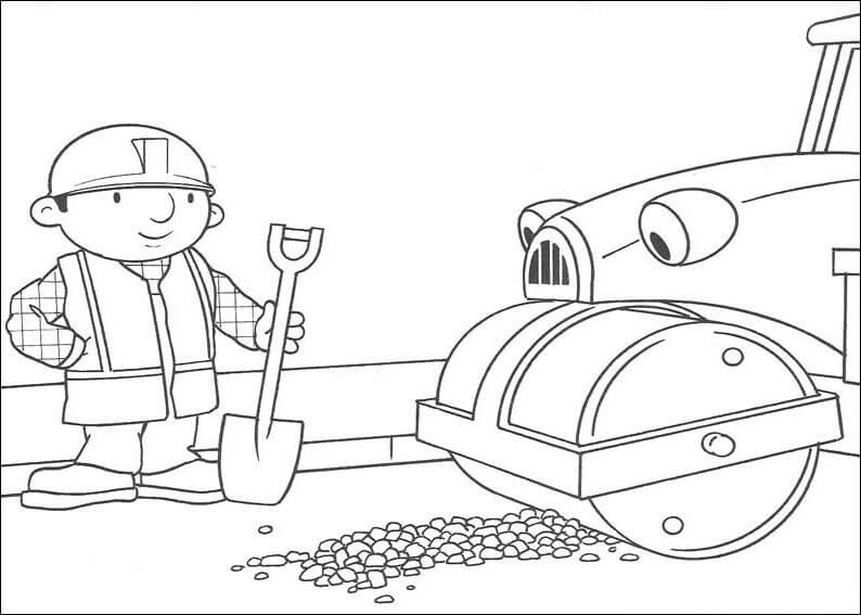 Dibujo de Bob y Roley Trabajando para Colorear