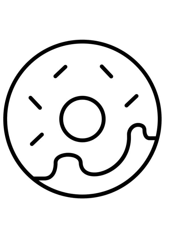 Dibujo de Bonito Donut para Colorear