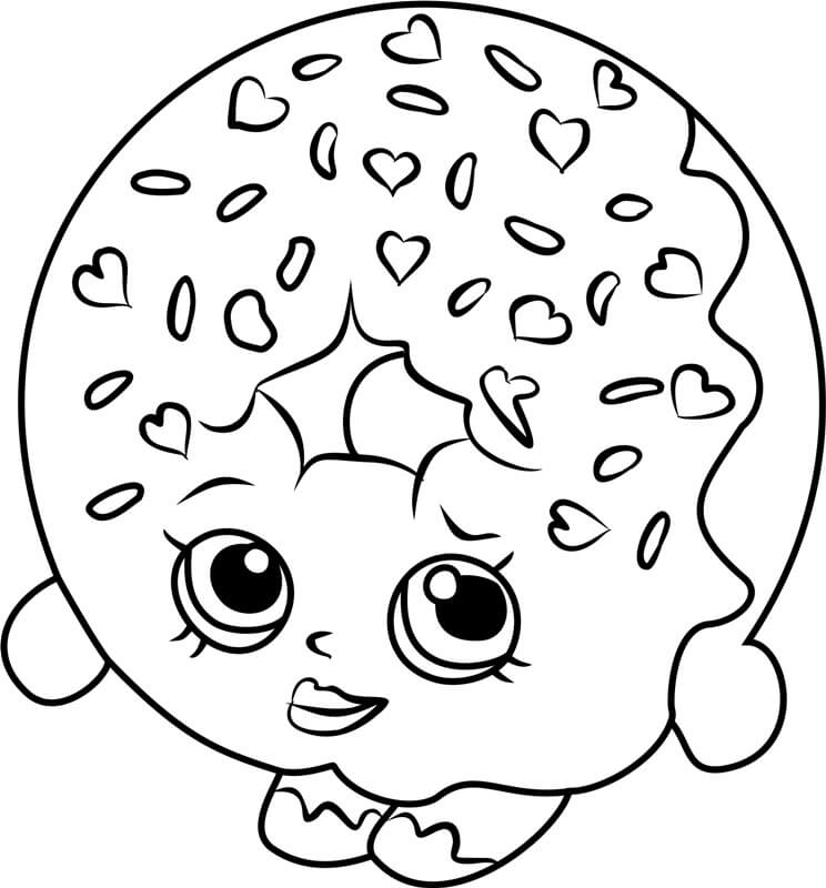 Dibujo de Dlish Donut Shopkins para Colorear