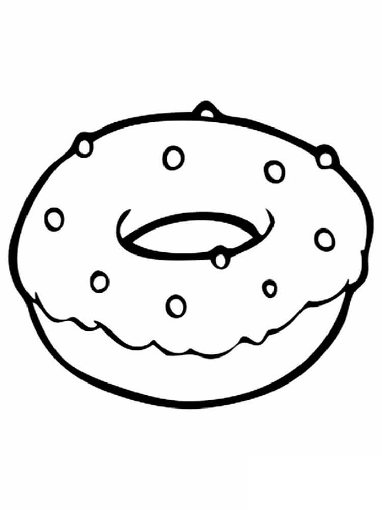 Dibujo de Donut Impresionante para Colorear