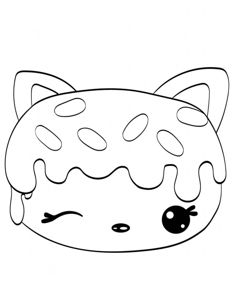Dibujo de Donut de Chispas para Colorear
