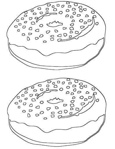 Dibujo de Dos Donas para Colorear
