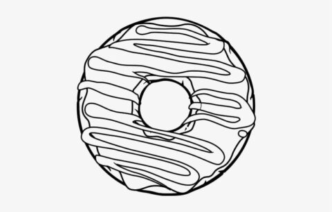 Dibujo de Rosquilla Simple para Colorear
