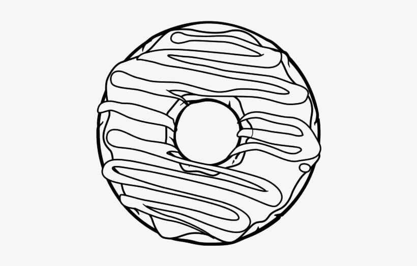 Dibujo de Rosquilla Simple para Colorear