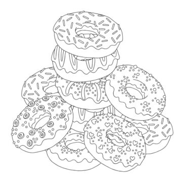 Dibujo de Rosquillas para Colorear