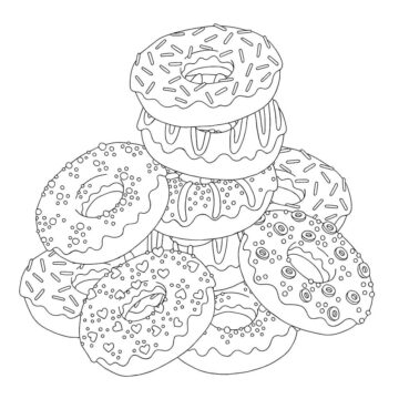 Dibujo de Rosquillas Normales para Colorear