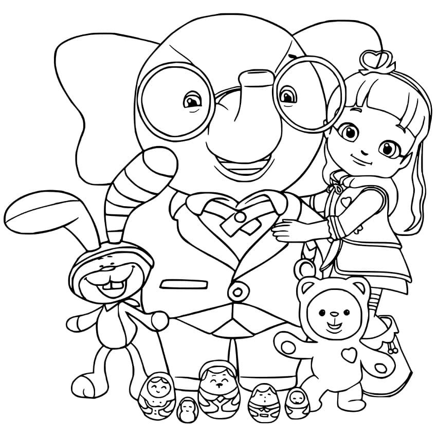 Dibujo de Imgi 16 Characters From Rainbow Ruby Coloring Page para Colorear
