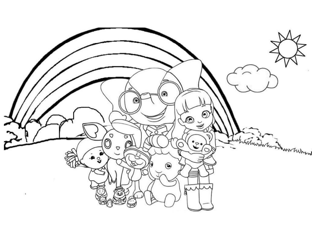 Dibujo de Imgi 6 Rainbow Rubys Characters Coloring Page para Colorear