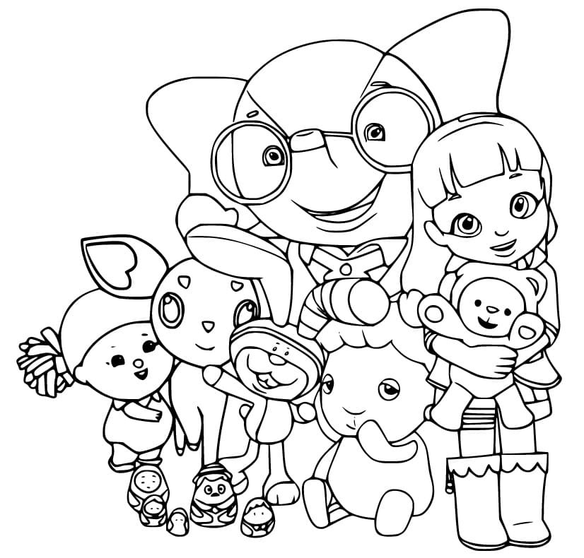 Dibujo de Imgi 9 Rainbow Ruby Characters Coloring Page para Colorear