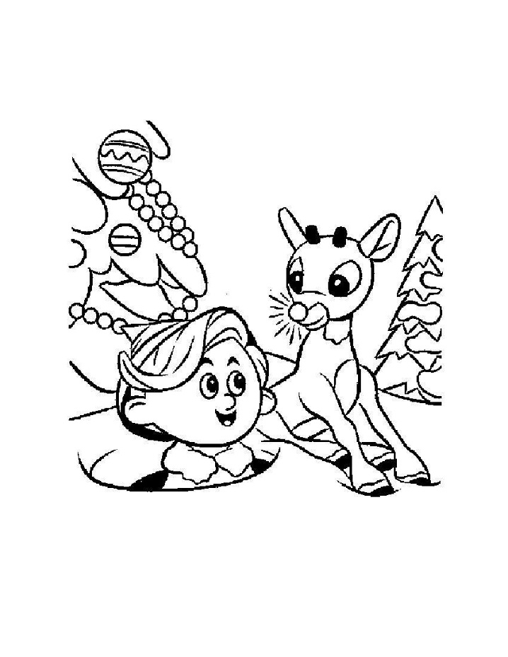 Dibujo de 1582339654 Rudolph Coloring Pages Hermie The Dentist And Rudolph Just Their Faces Would Look Cute 850×1100 2 para Colorear