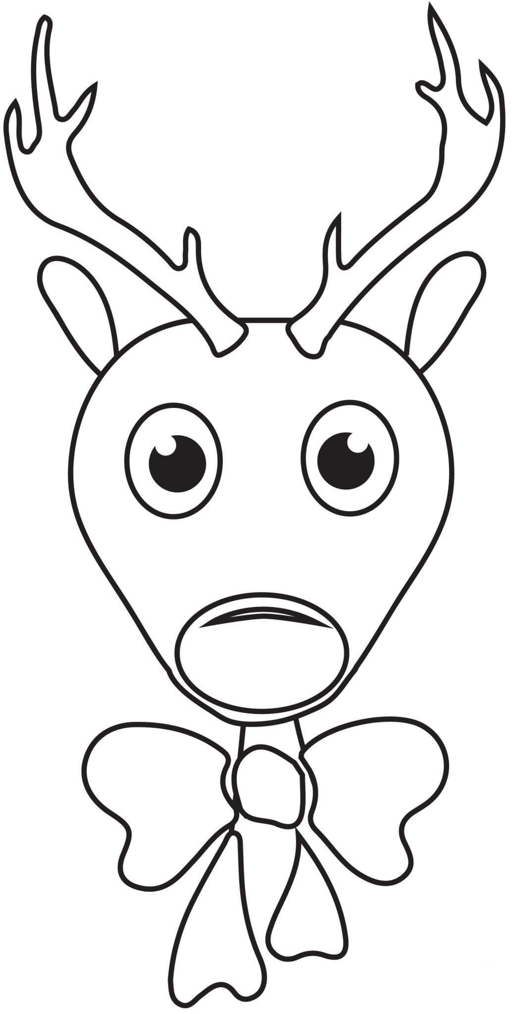 Dibujo de Cabeza Rudolph para Colorear