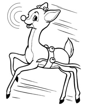 Dibujo de Libro de Rudolph para Colorear