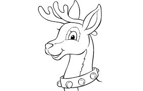 Dibujo de Rudolph de Navidad para Colorear