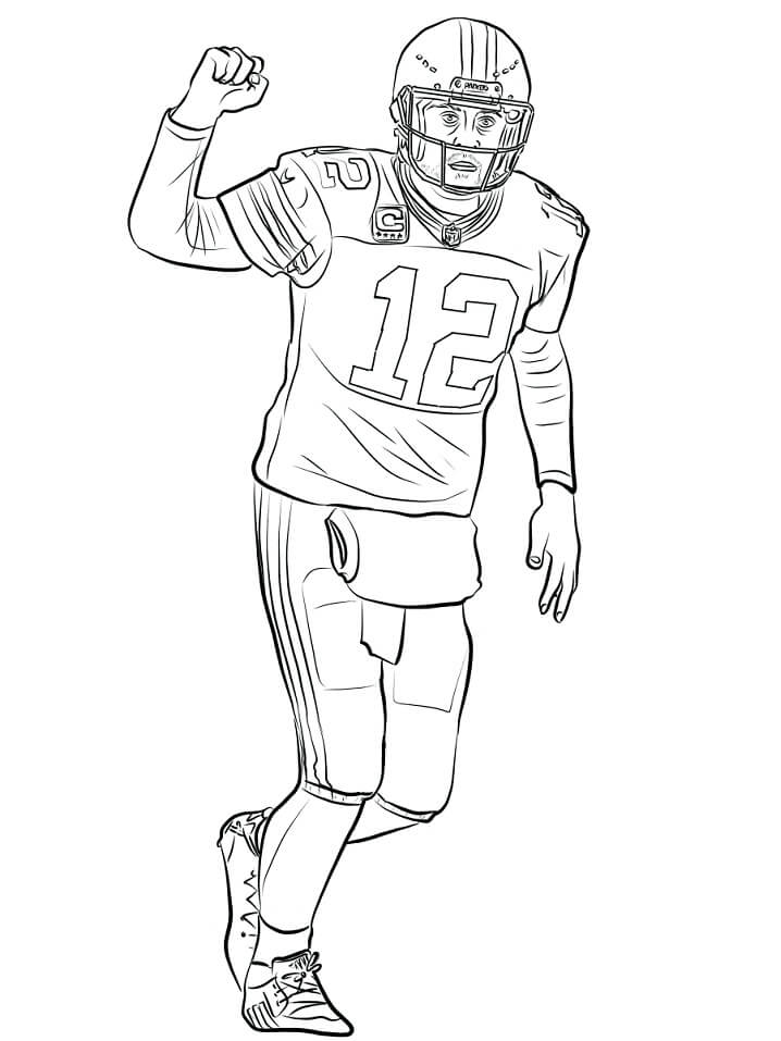 Dibujo de Aaron Rodgers para Colorear