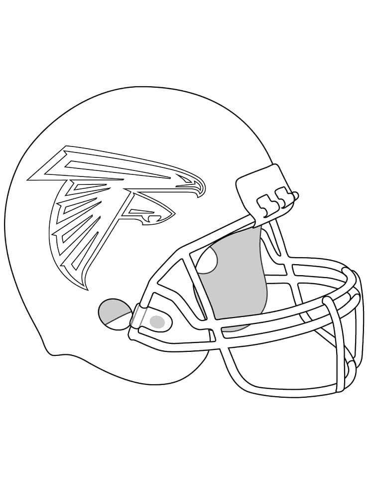 Dibujo de Casco de los Atlanta Falcons para Colorear