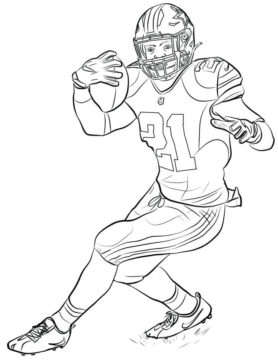 Dibujo de Ezekiel Elliott para Colorear
