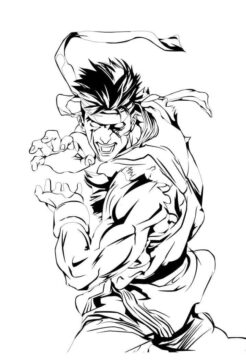 Dibujo de Ryu Kamehameha para Colorear