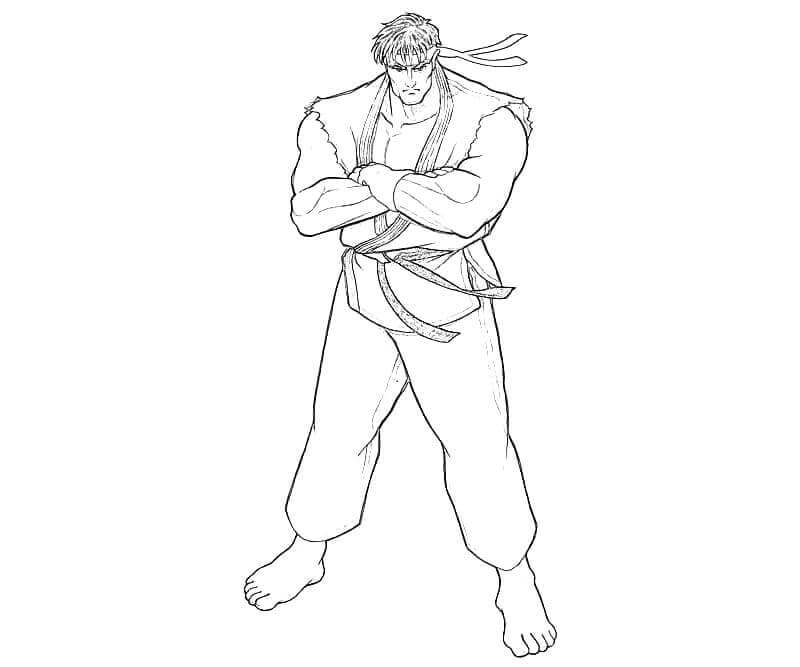 Dibujo de Bonito Ryu para Colorear