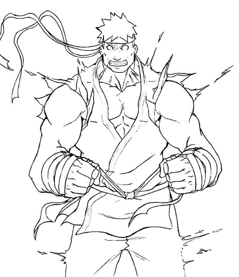 Dibujo de Estupendo Ryu para Colorear
