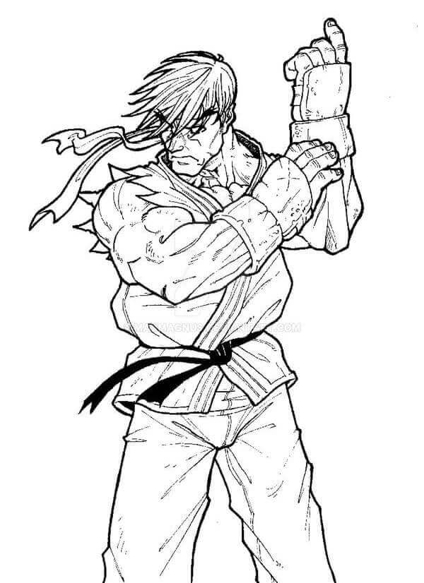 Dibujo de Hermosa Ryu para Colorear