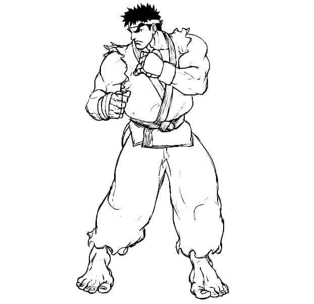 Dibujo de Perfecto Ryu para Colorear