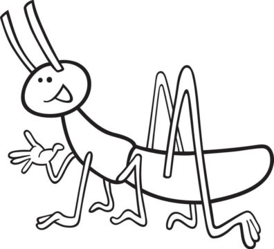 Dibujo de Saltamontes Lindo para Colorear