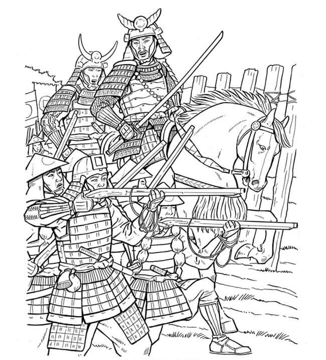 Dibujo de El Samurai para Colorear