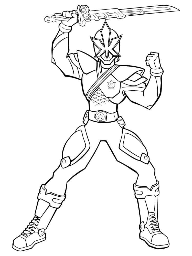 Dibujo de Grandes Power Rangers Samurai para Colorear