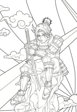Dibujo de Samurai Perfecto para Colorear