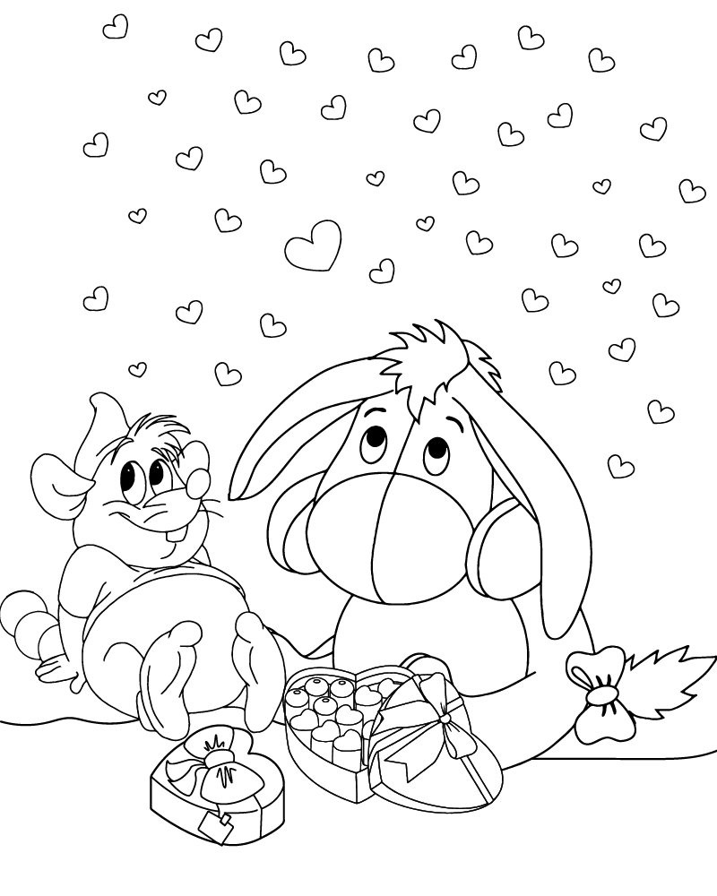 Dibujo de Disney Love Story Coloring para Colorear