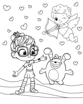 Dibujo de Disney Printable For Valentines Day para Colorear