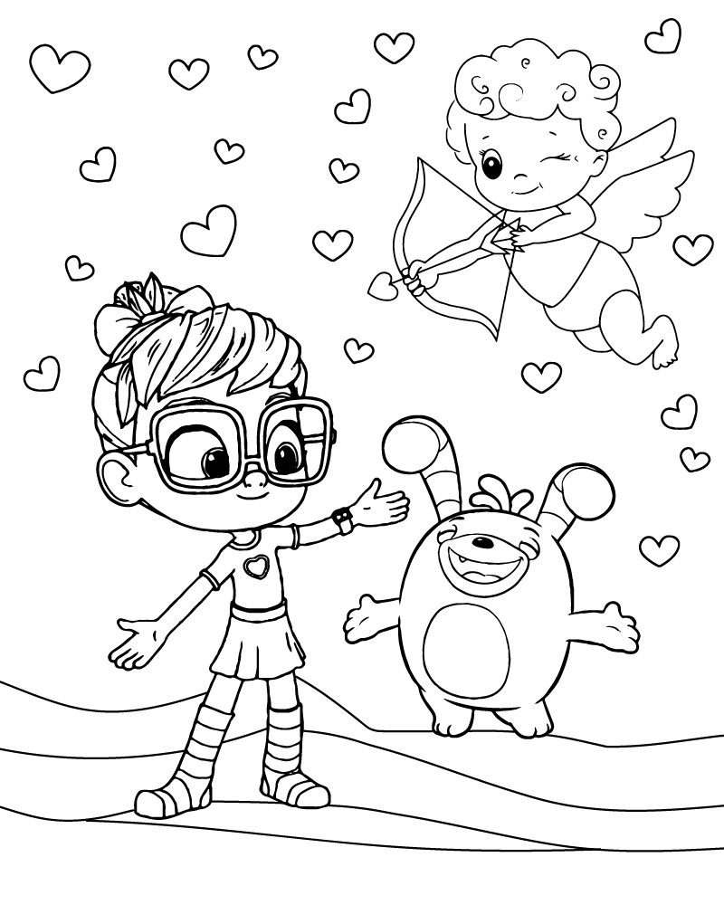 Dibujo de Disney Printable For Valentines Day para Colorear