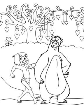 Dibujo de Printable Disney Valentines Day Coloring Page para Colorear