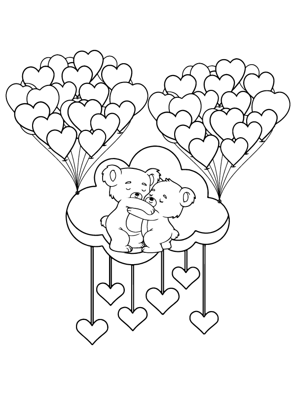 Dibujo de Cute Gift For Valentines Coloring Pagepng para Colorear