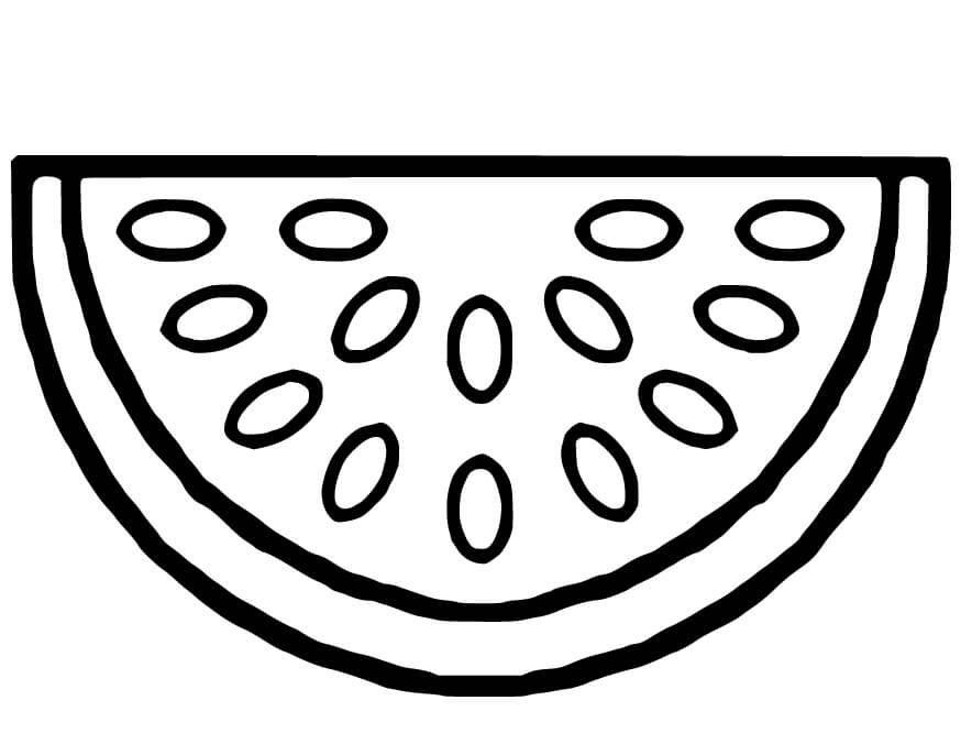 Dibujo de Sandía para Colorear