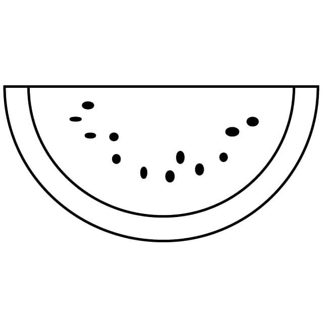 Dibujo de Gran Rebanada de sandía para Colorear