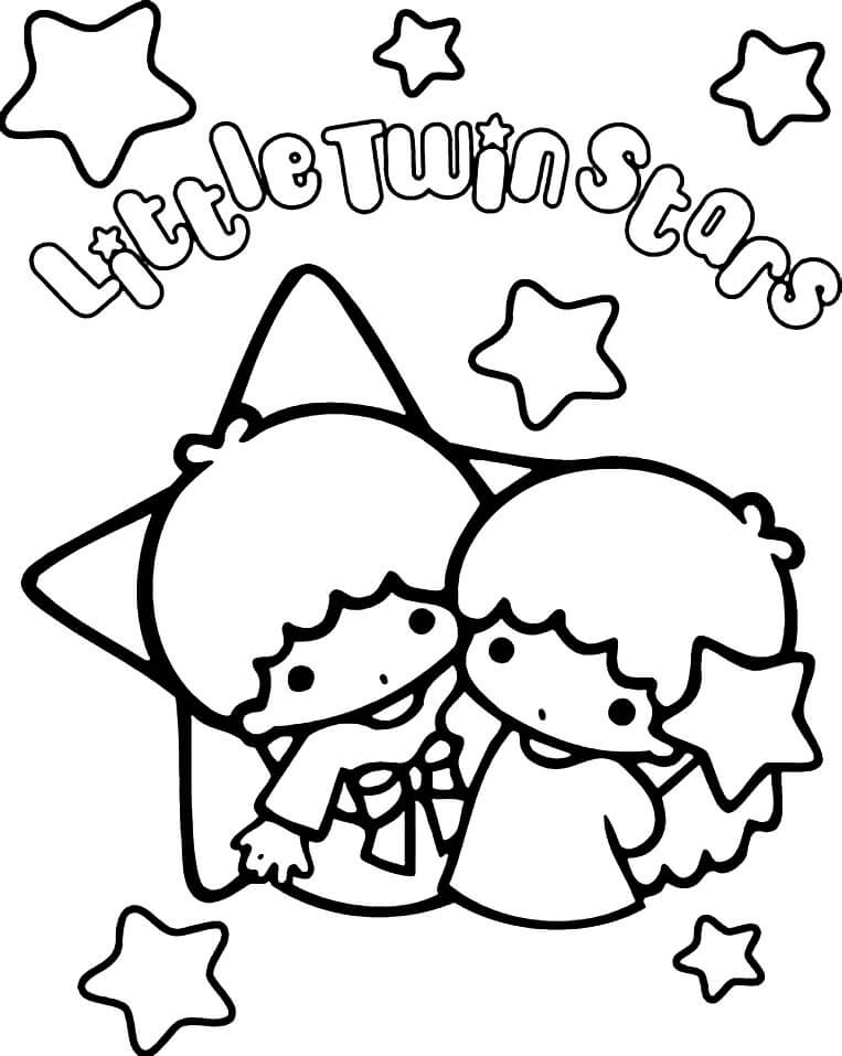 Dibujo de Little Twin Stars para Colorear