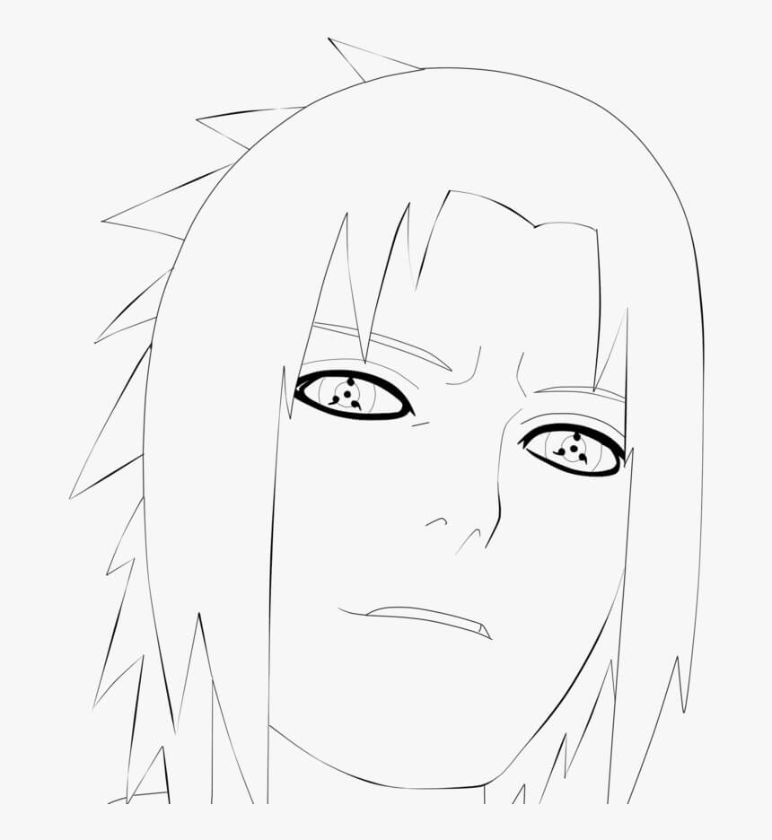Dibujo de Normal Sasuke para Colorear