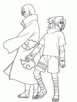 Dibujo de Sasuke Vs Itachi para Colorear