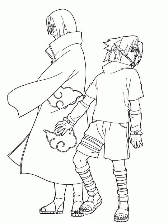 Dibujo de Sasuke Vs Itachi para Colorear