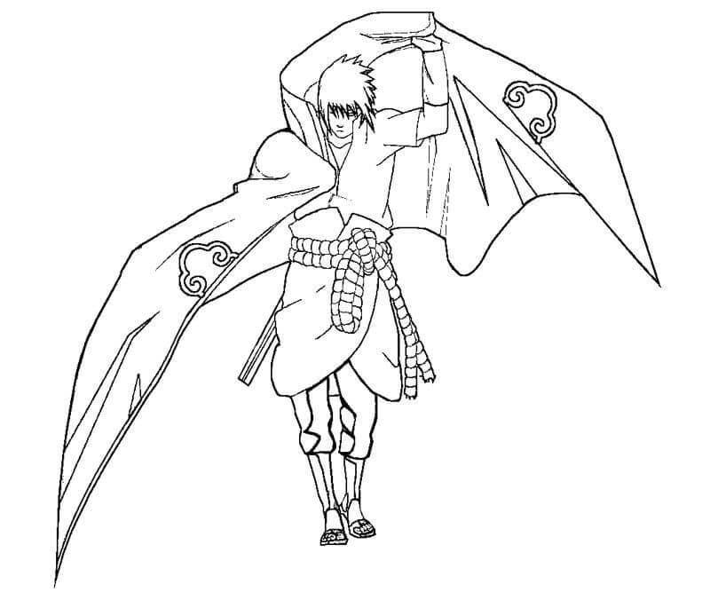Dibujo de Buen Sasuke para Colorear