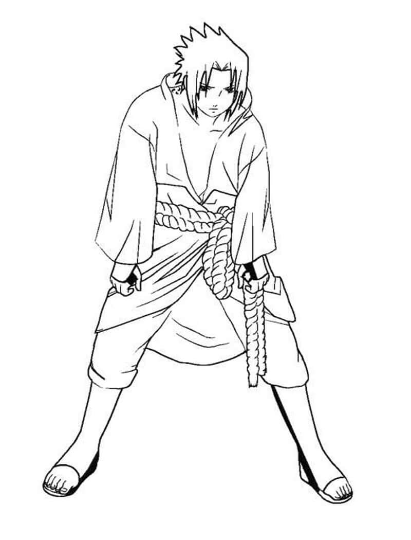 Dibujo de Perfecto Sasuke para Colorear