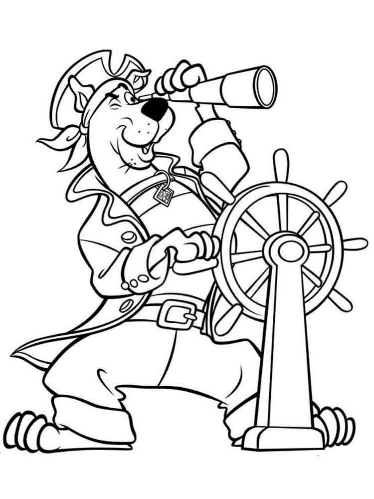 Dibujo de 1532427692 Captain Scooby Doo A4 para Colorear